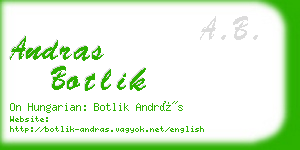 andras botlik business card